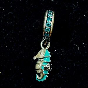 PANDORA Retired Sterling Silver Tropical Seahorse Charm
